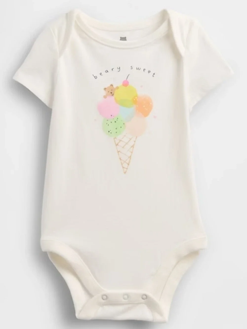 Baby Gap First Favorites 1 Piece Beary Sweet Bodysuit Organic Cotton 12-18 Month